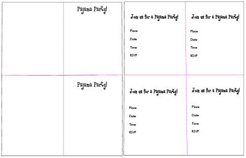 Pyjama+party+invites