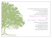 green tree invitation template