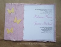 handmade paper butterfly wedding invitations