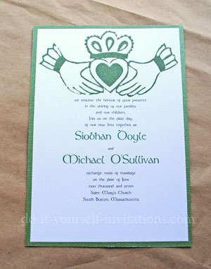 Irish Themed Wedding Invitations 1