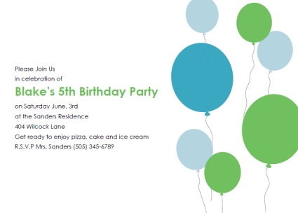 Free printable kids birthday invitation templates