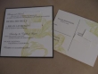 rubber stamp flower eco wedding invitations