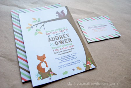 free printable woodland invitations