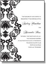 Black And White Wedding Invitation Templates Burge Bjgmc Tb Org