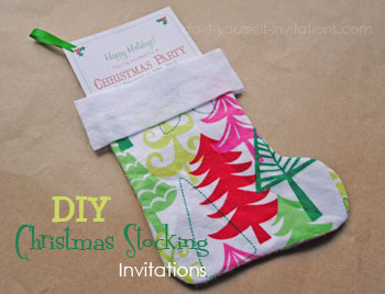 stocking christmas party invitation