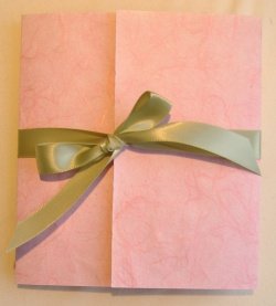 pink custom handmade paper wedding invitations 
