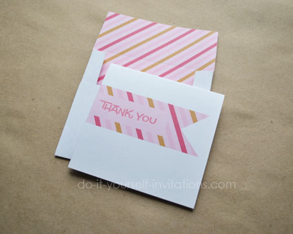 printable thank you notes and envelopes