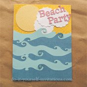 beach party invitations