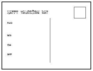 Printable Valentines postcards