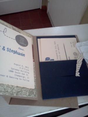 Vintage Paper Airplane Invitations - inside view