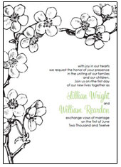 printable black and white wedding invitations templates